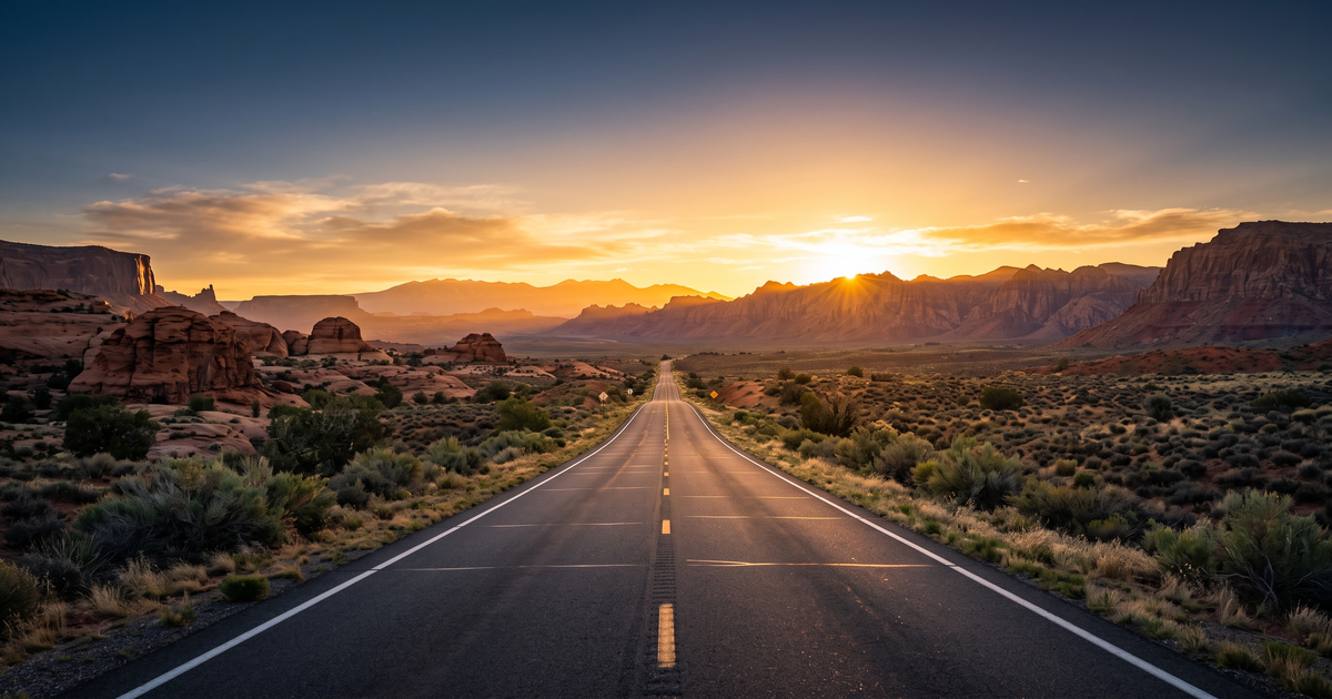American landscape at sunrise: find AA and NA recovery meetings in every state across the United States